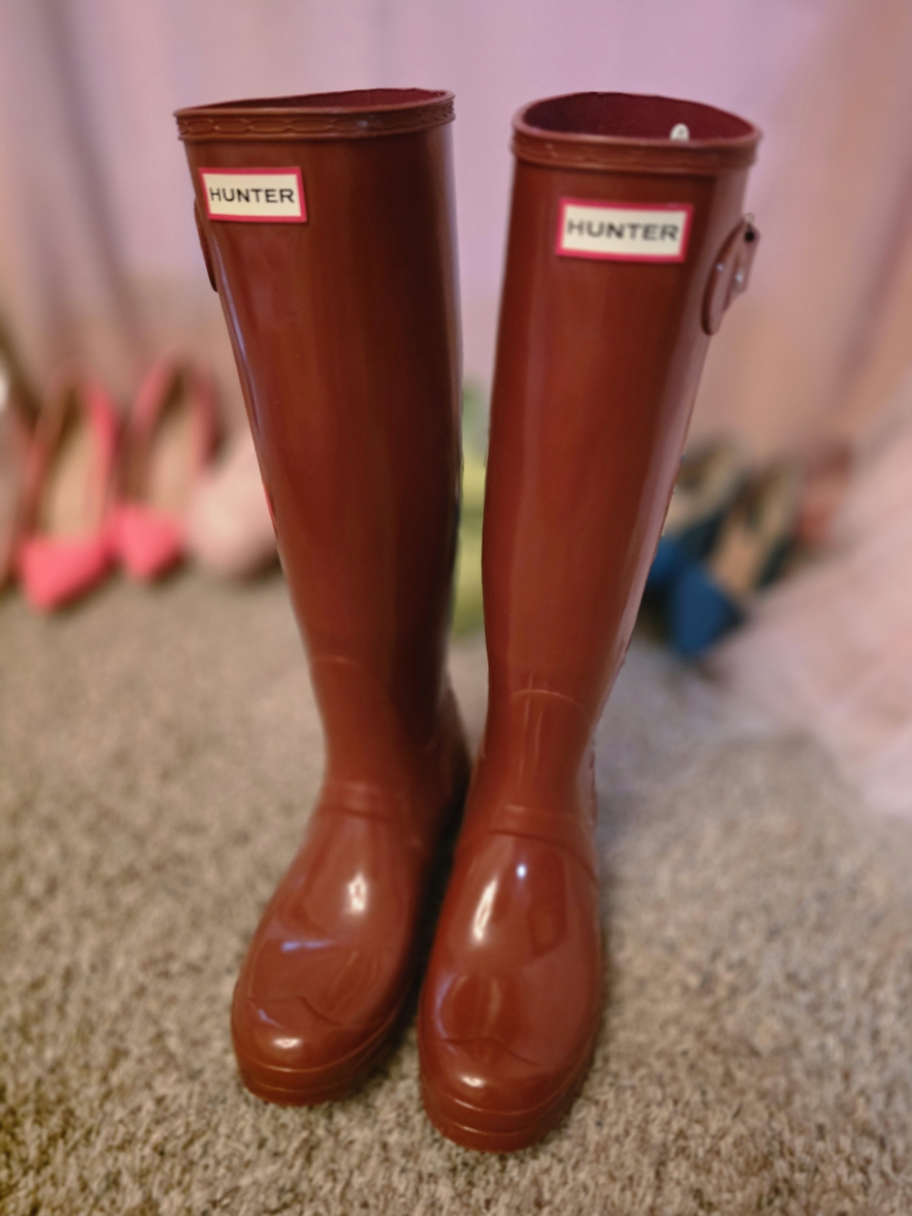 Hunter Women's Tall Red Rain Boots